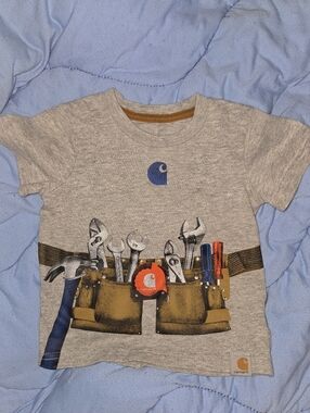 Carhartt Grey Infant Tee with Gold Logo